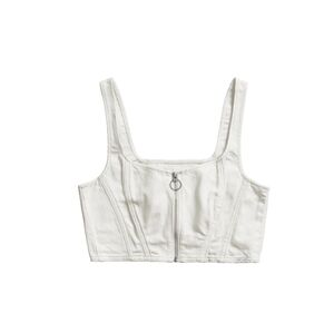 Lee X H&M Offline Front Zip Denim Crop Top  S